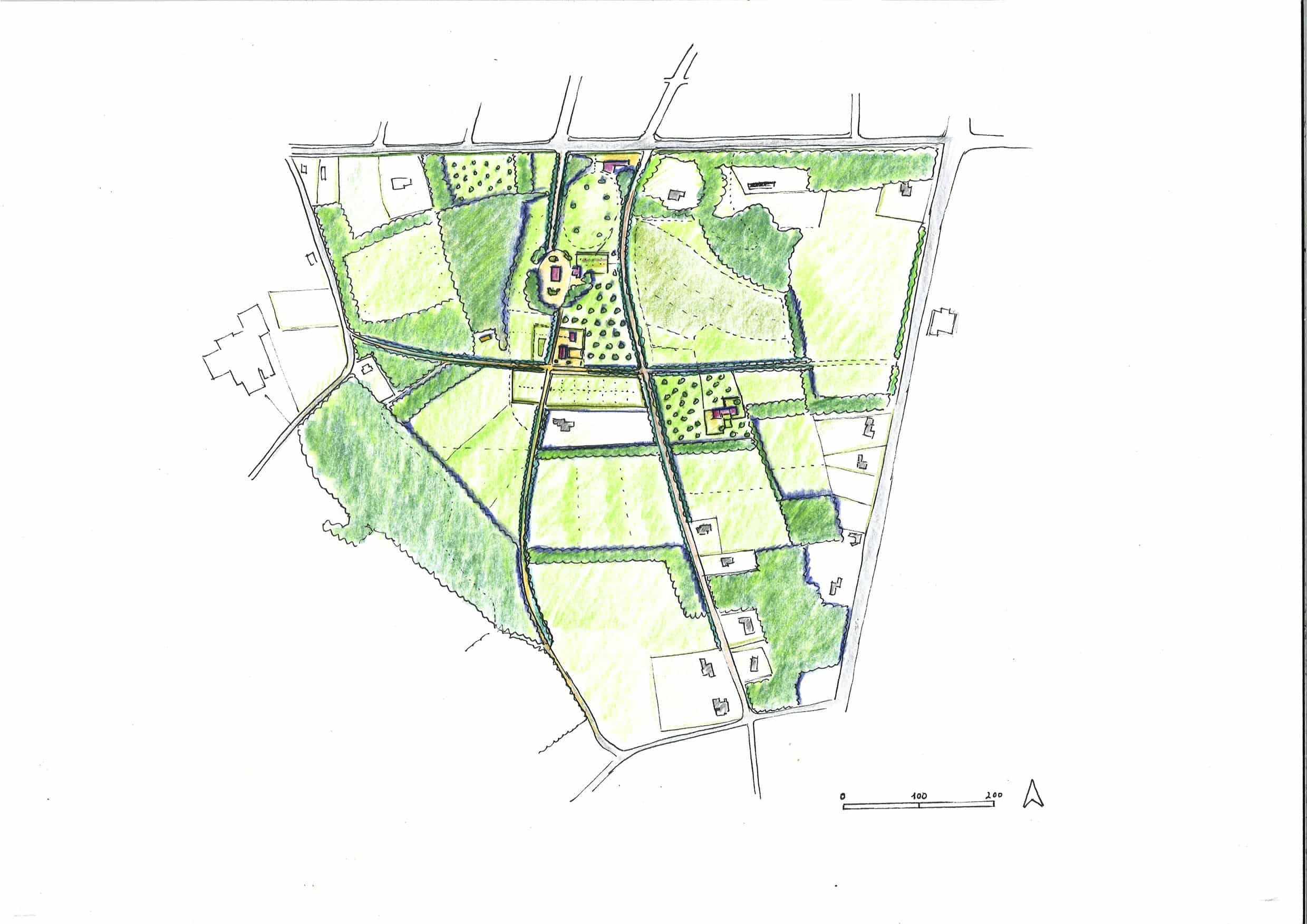 Kaartbeeld van Masterplan Voedsellandschap Zuidflank Landgoed Grootstal